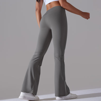 Double-Brushed High-Waist Wide-Leg Yoga Pants – Soft & Breathable