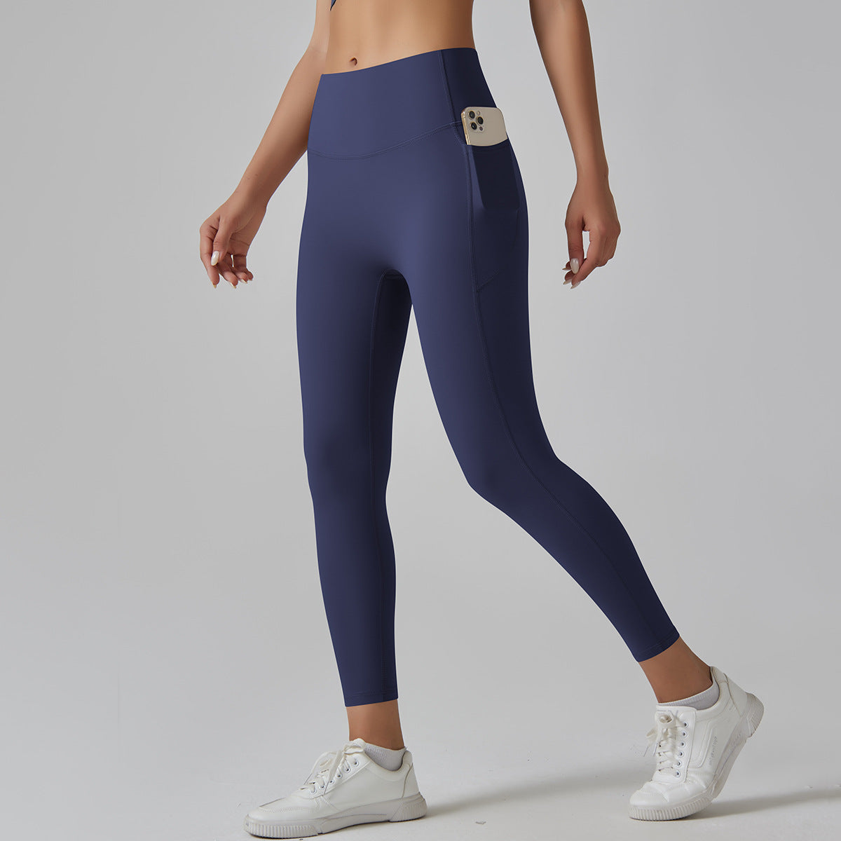 High-Waist Barely-There Yoga Leggings – Seamless, Quick-Dry & Peach Lift