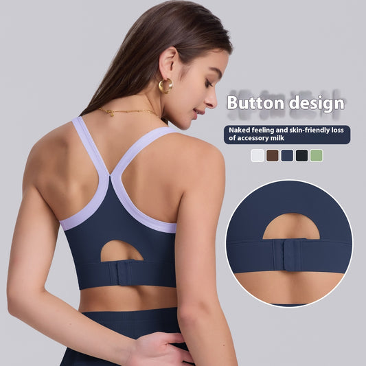 Color-Block Compression Sports Bra