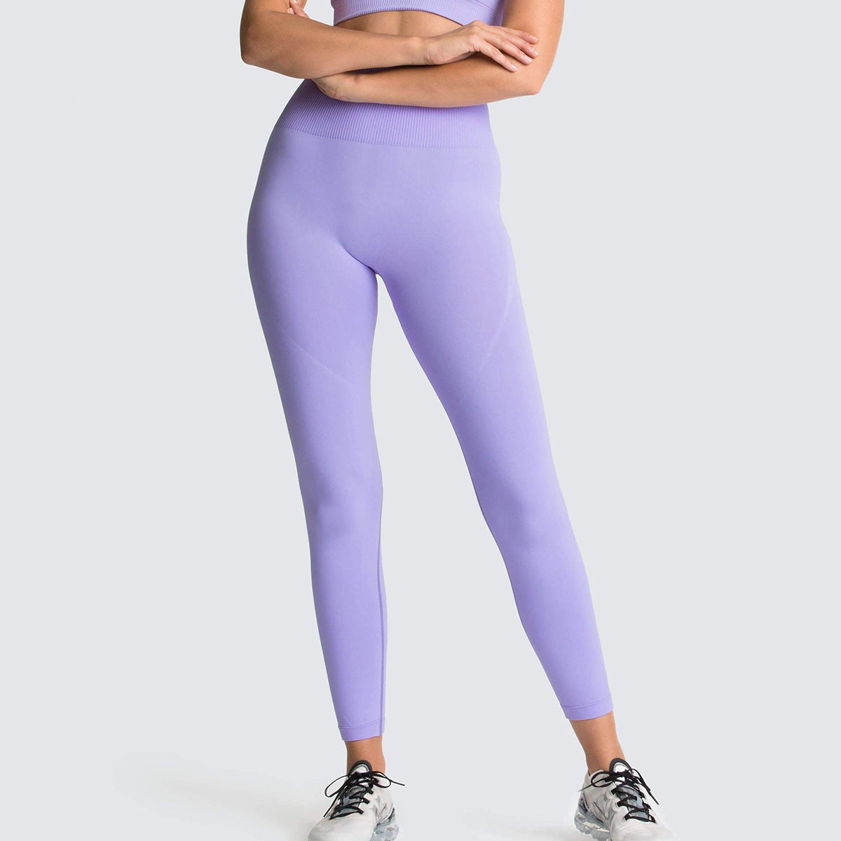 Seamless High-Waist Peach Lift Yoga Leggings – Breathable & Quick-Dry