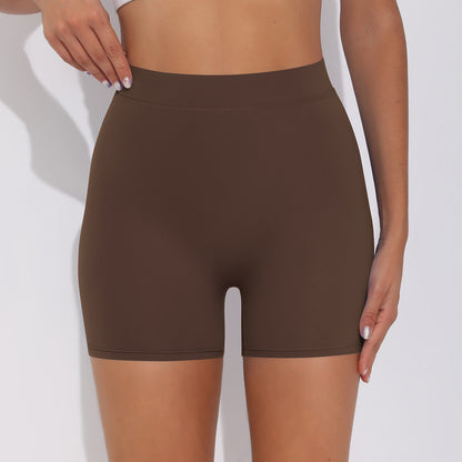 V-Waist Ruched Peach Lift Yoga Shorts for Women