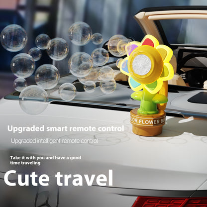 Car Rear Sunflower Bubble Maker with Head Movement