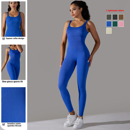 Seamless Ribbed Bodysuit – Solid Color Fitted Activewear