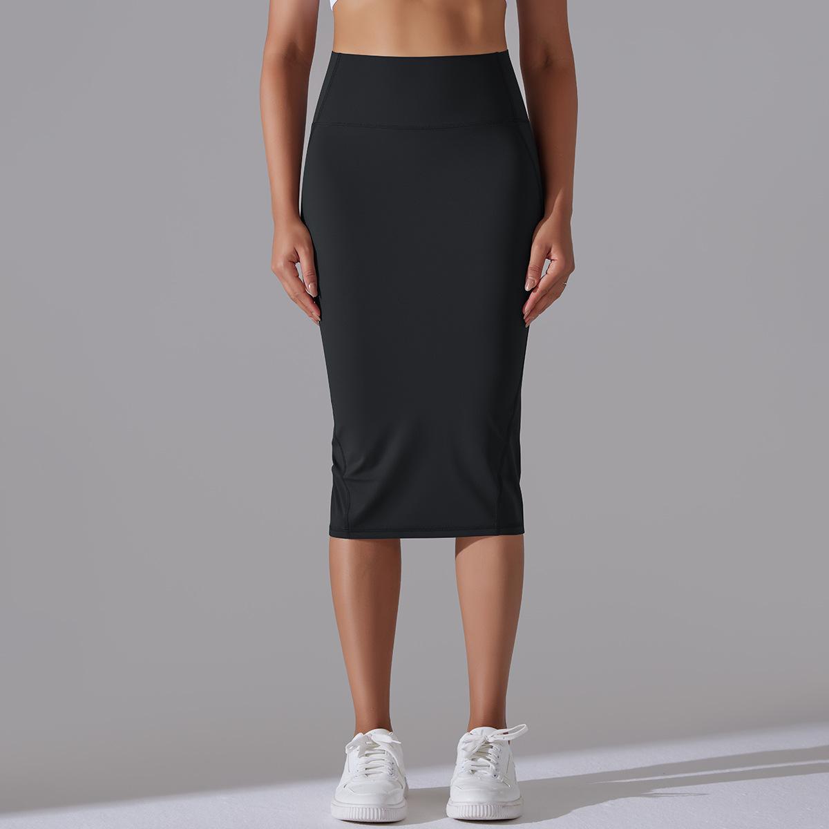 Barely-There High-Waist Bodycon Yoga Skirt – Mid-Length, High-Stretch