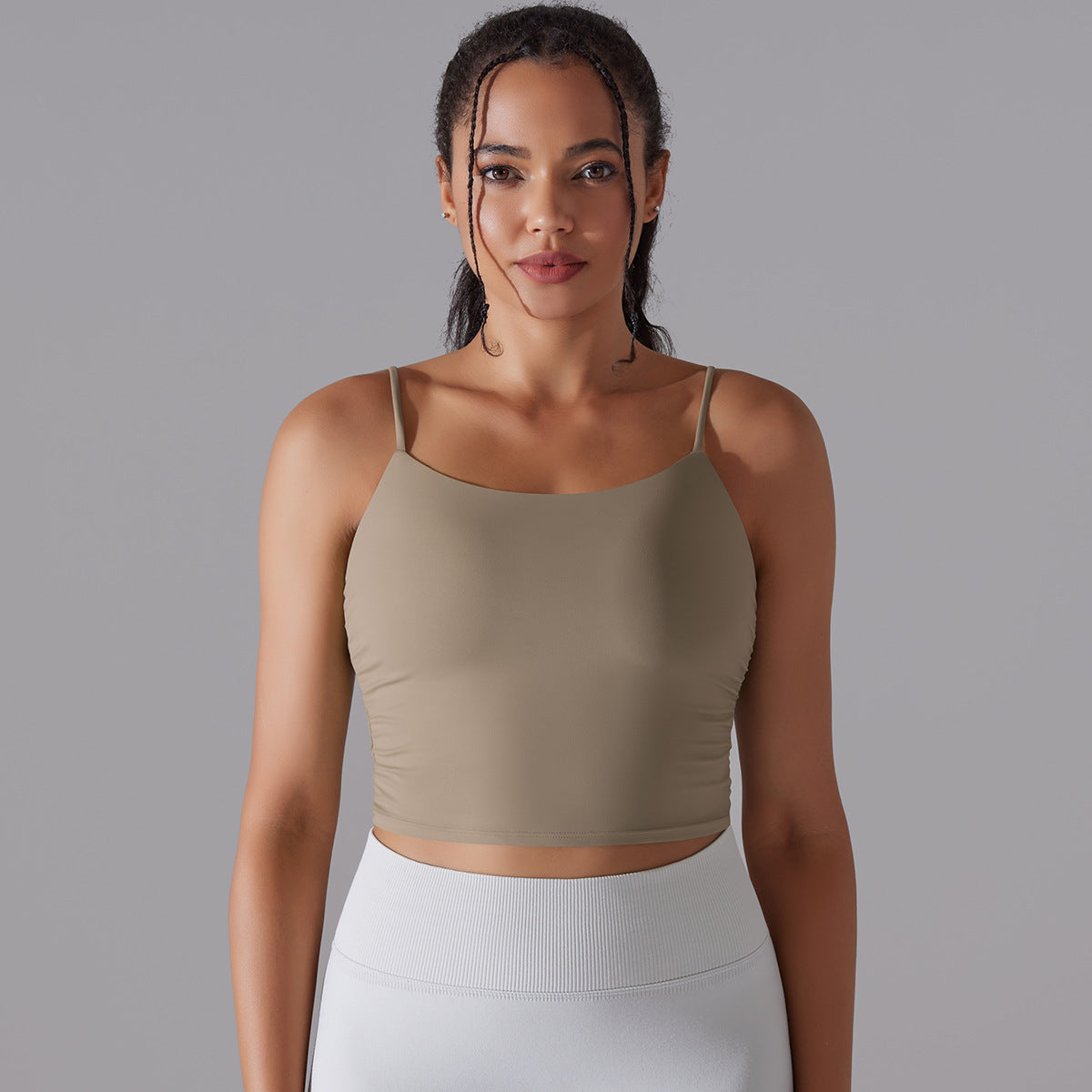 Ruched Strappy Yoga Bra