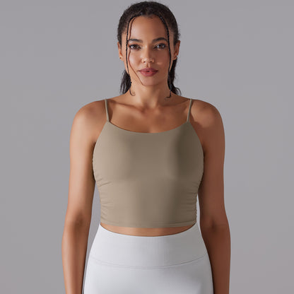 Ruched Strappy Yoga Bra