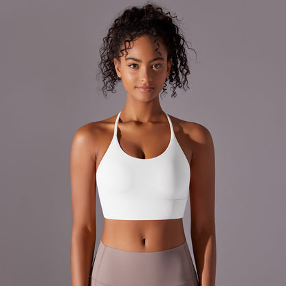 Nylon Cross-Strap Sports Bra