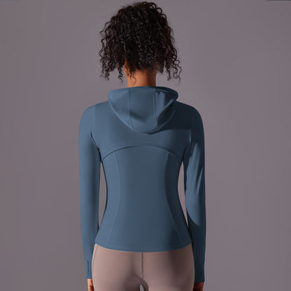 Reversible Nylon Zip-Up Hooded Jacket – Long Sleeve Activewear