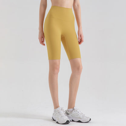 Classic Spring and Summer New Brushed Nude Feel Sports Five Points Yoga Pants Women's Sports Running Workout Shorts No Embarrassment Line