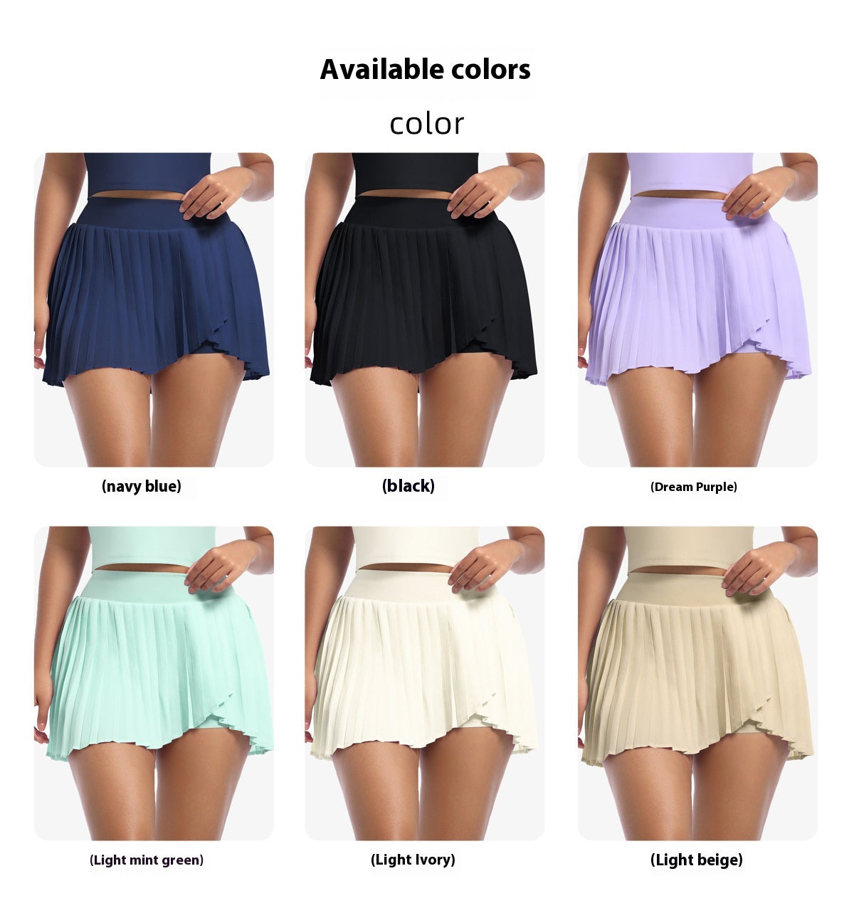 Pleated Tennis Skirt – Quick-Dry Yoga Skort with Anti-Exposure Design