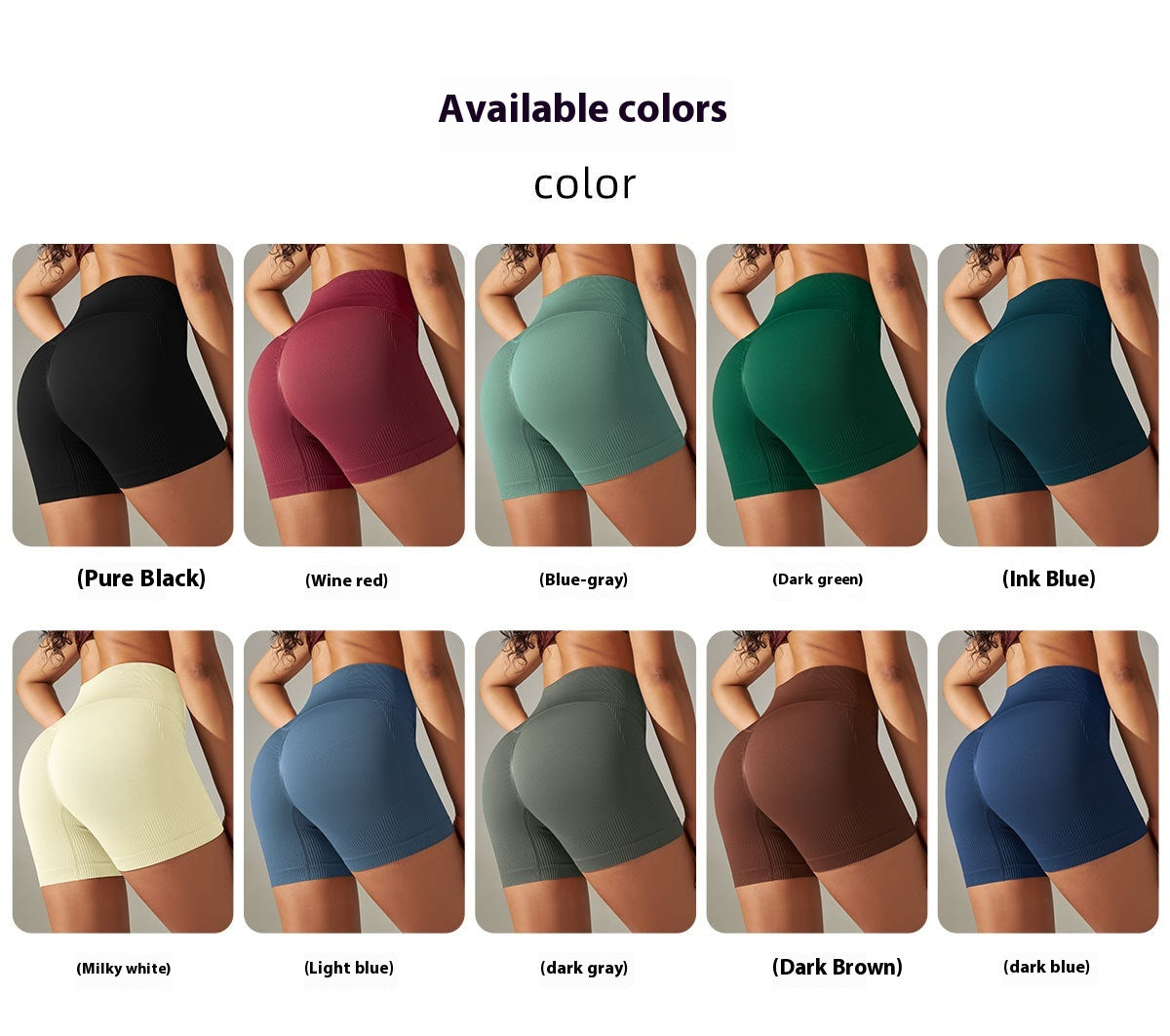 Seamless Ribbed Peach Lift Yoga Shorts – 3-Inch Activewear