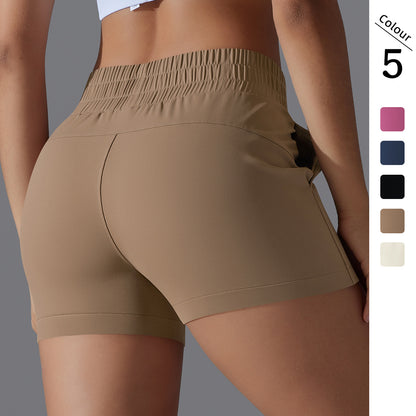 Nylon-Spandex Pocket Bike Yoga Shorts – 3-Inch Tight Fit