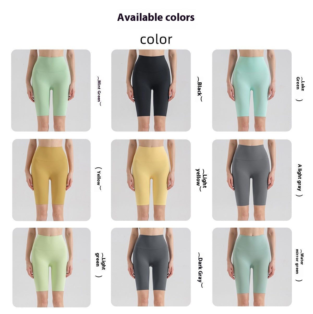 Classic Spring and Summer New Brushed Nude Feel Sports Five Points Yoga Pants Women's Sports Running Workout Shorts No Embarrassment Line