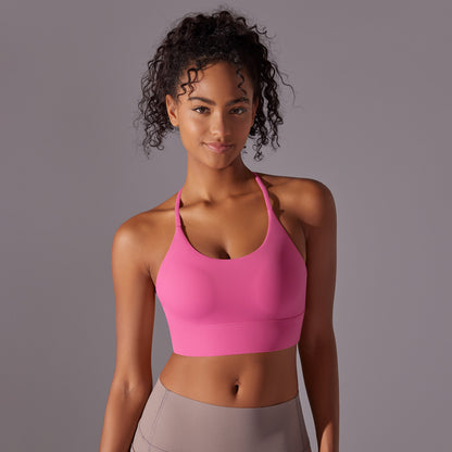 Nylon Cross-Strap Sports Bra