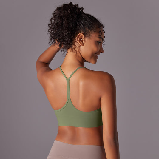 Double-Brushed Racerback Sports Bra – Yoga & Workout Bra