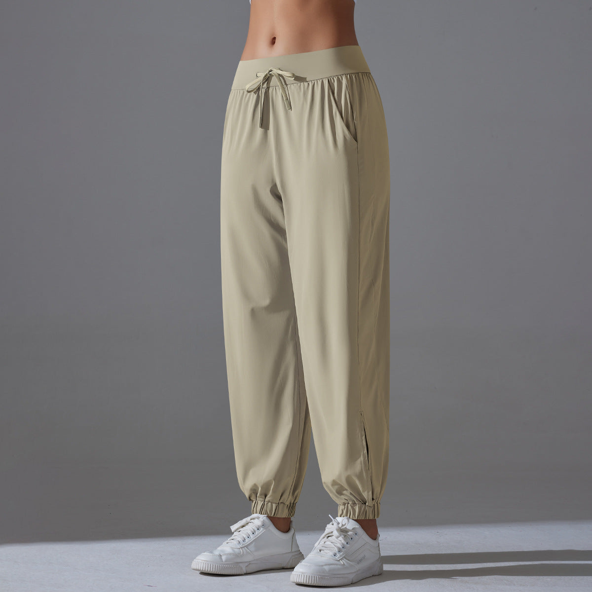 Nylon Ice Silk UV-Protection Yoga Joggers – Cooling & Sun-Safe