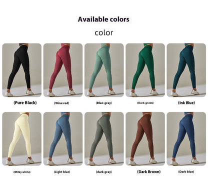 Seamless Ribbed High-Waist Peach Lift Yoga Leggings – Sculpting Fit