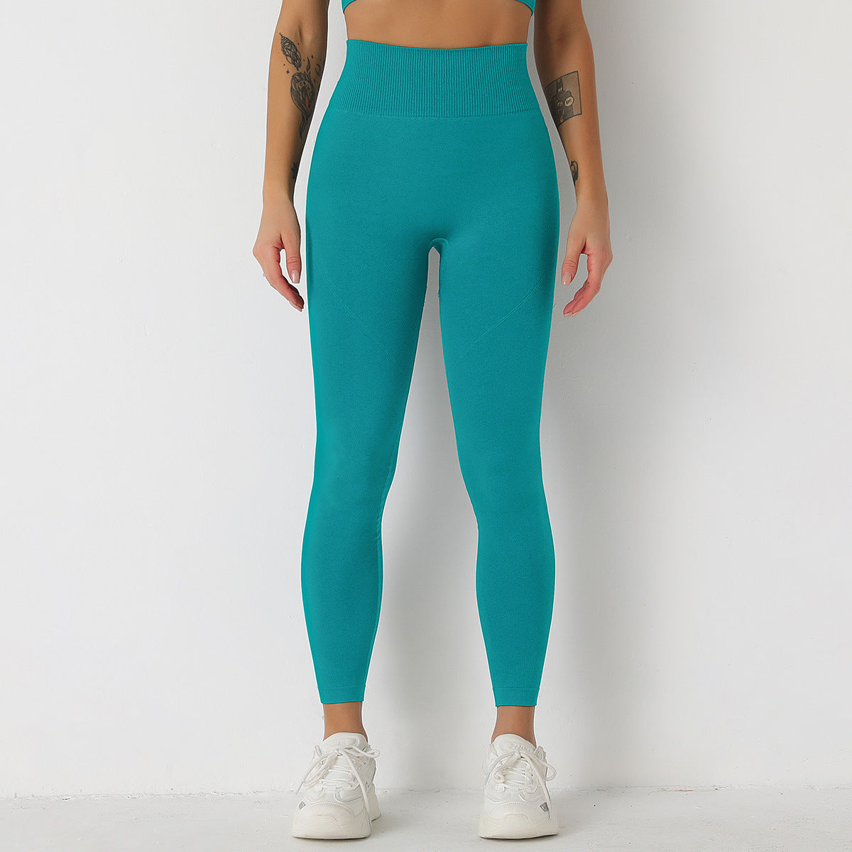 Seamless High-Waist Peach Lift Yoga Leggings – Breathable & Quick-Dry