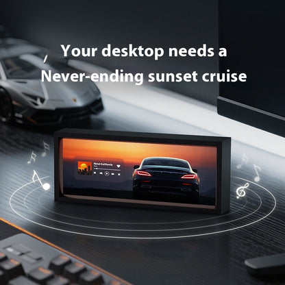 Luxury aluminum car decal lamp-led sound bar & ambient light for Office/PC desk, racing car Wall art decor