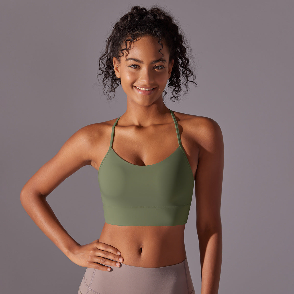 Double-Brushed Racerback Sports Bra – Yoga & Workout Bra