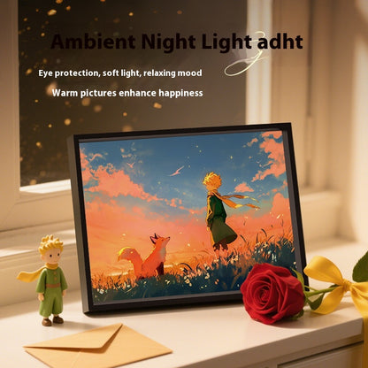 The Little Prince Sound & Light Wall Art – Animated Cartoon Lamp for Kids Birthday Gift, Girls' Room Decor