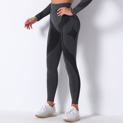 Seamless Knit Peach Lift Yoga Leggings – Moisture-Wicking & Sculpting Fit