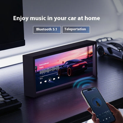 Luxury aluminum car decal lamp-led sound bar & ambient light for Office/PC desk, racing car Wall art decor