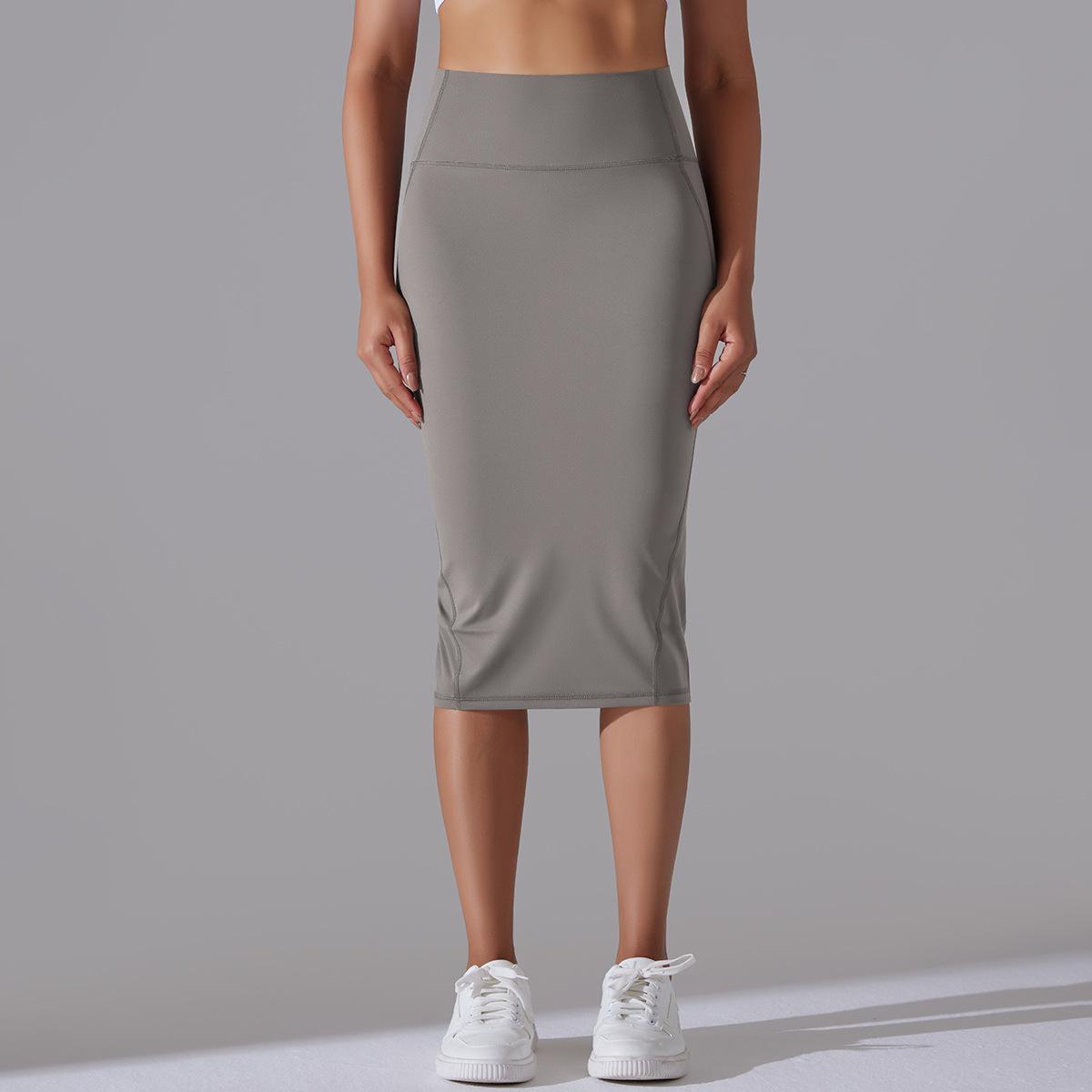 Barely-There High-Waist Bodycon Yoga Skirt – Mid-Length, High-Stretch