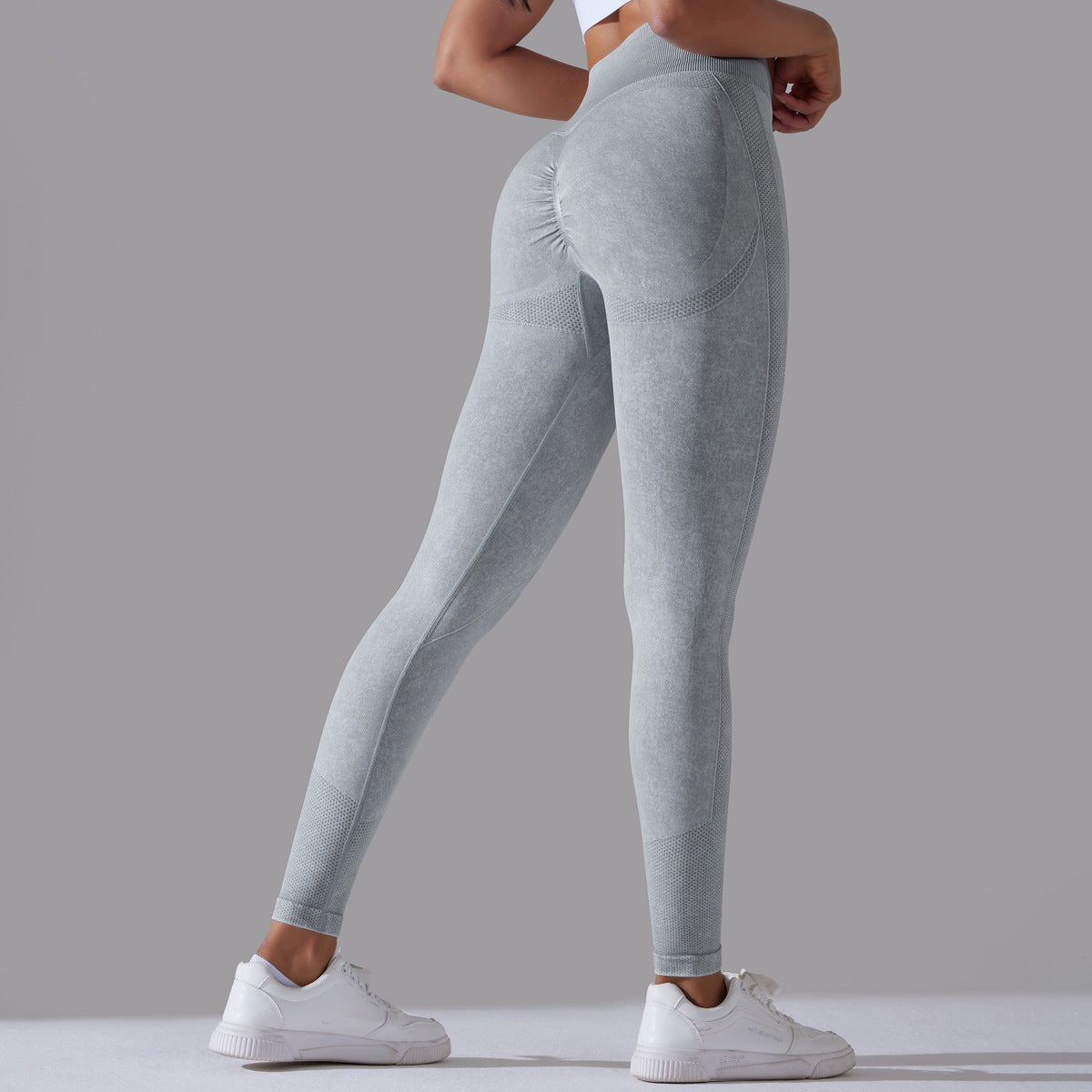 Seamless Moon-Wash High-Waist Peach Lift Yoga Leggings – 9/10 Length